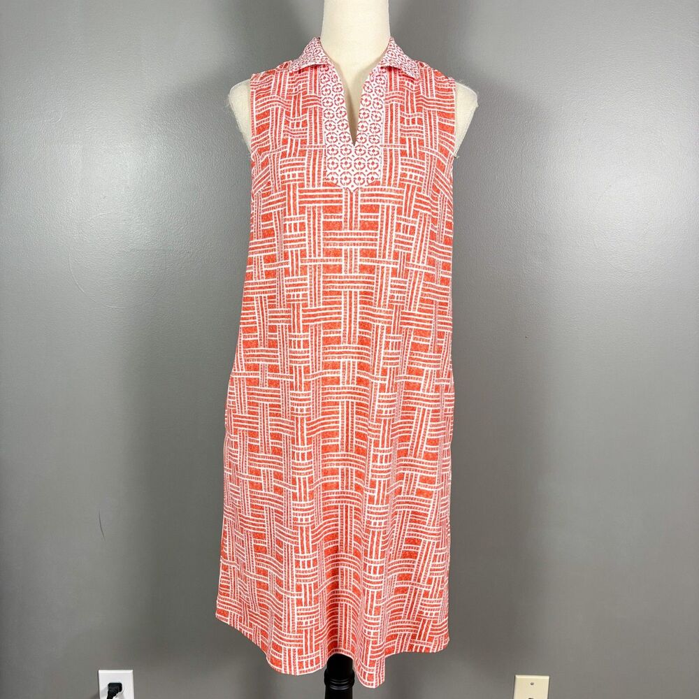J McLaughlin Dress Joanna Catalina Cloth S Mini Tunic Shift Retro Coastal Preppy